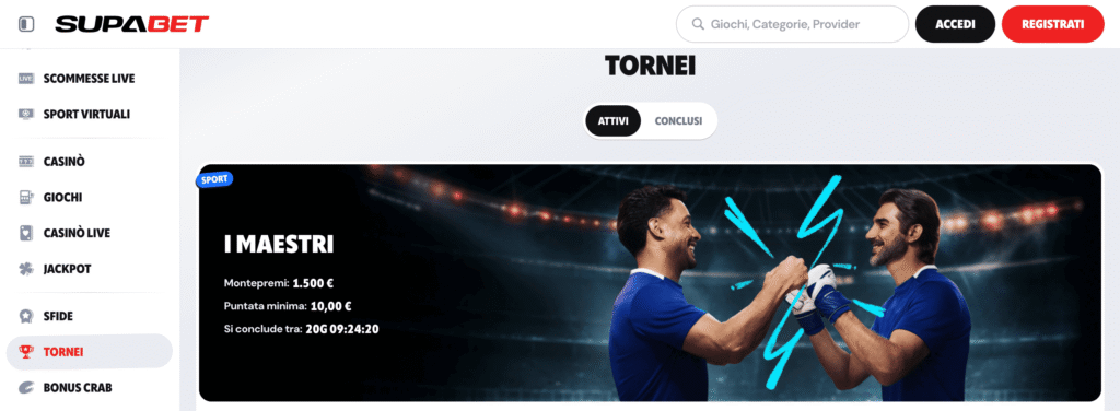 Supabet Tornei